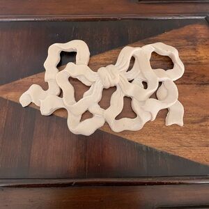 Vintage Bow Wall Decor Home Accent • Bow Decor • Bow Home Accent •Ribbon • Clay